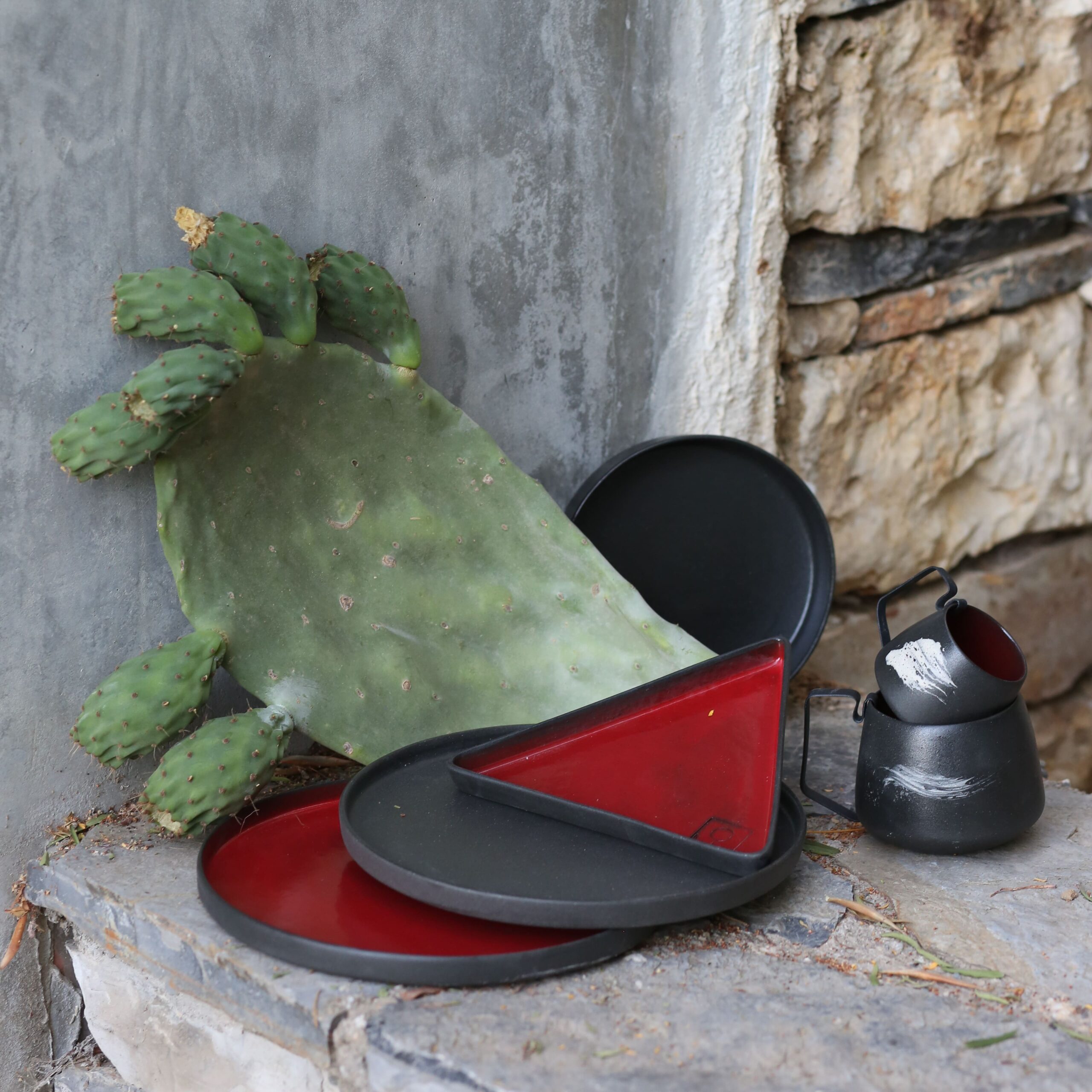 El Yapımı Seramik Yuvarlak Tabak I Bardak Altı - 15 cm