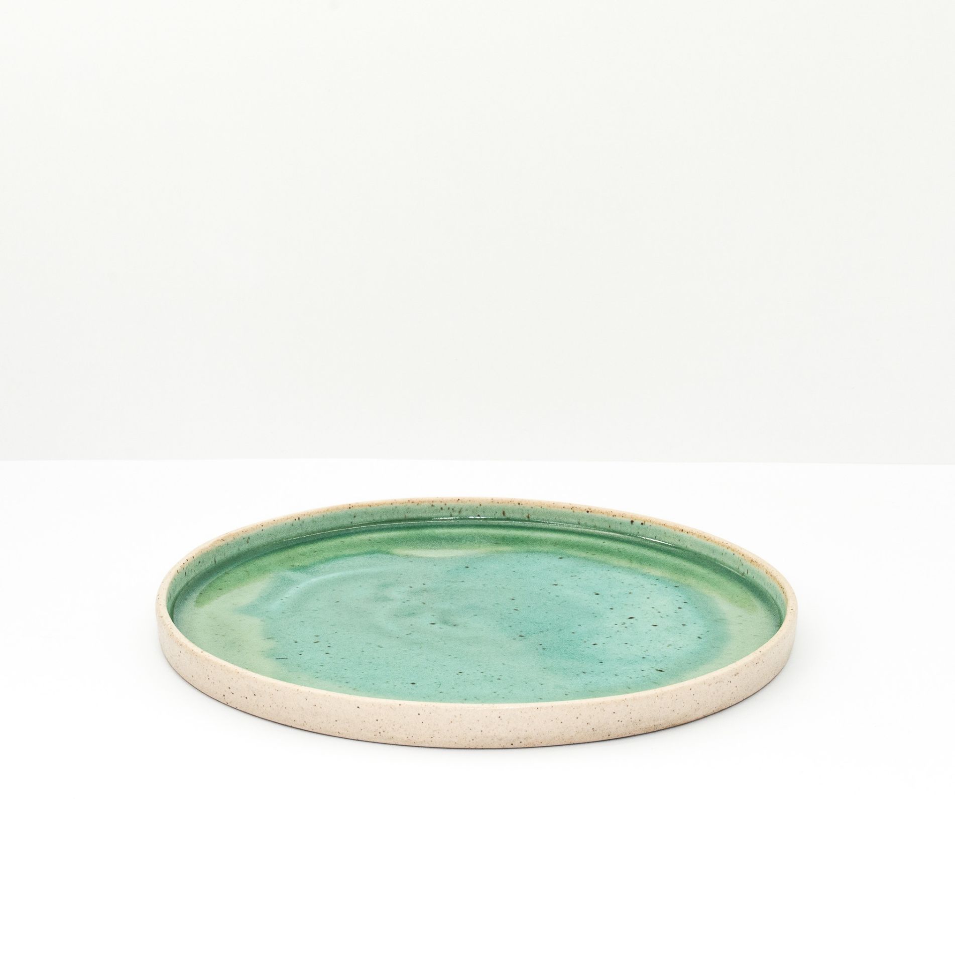 El yapımı Seramik Yuvarlak Servis Tabağı - 22 cm - Görsel 12