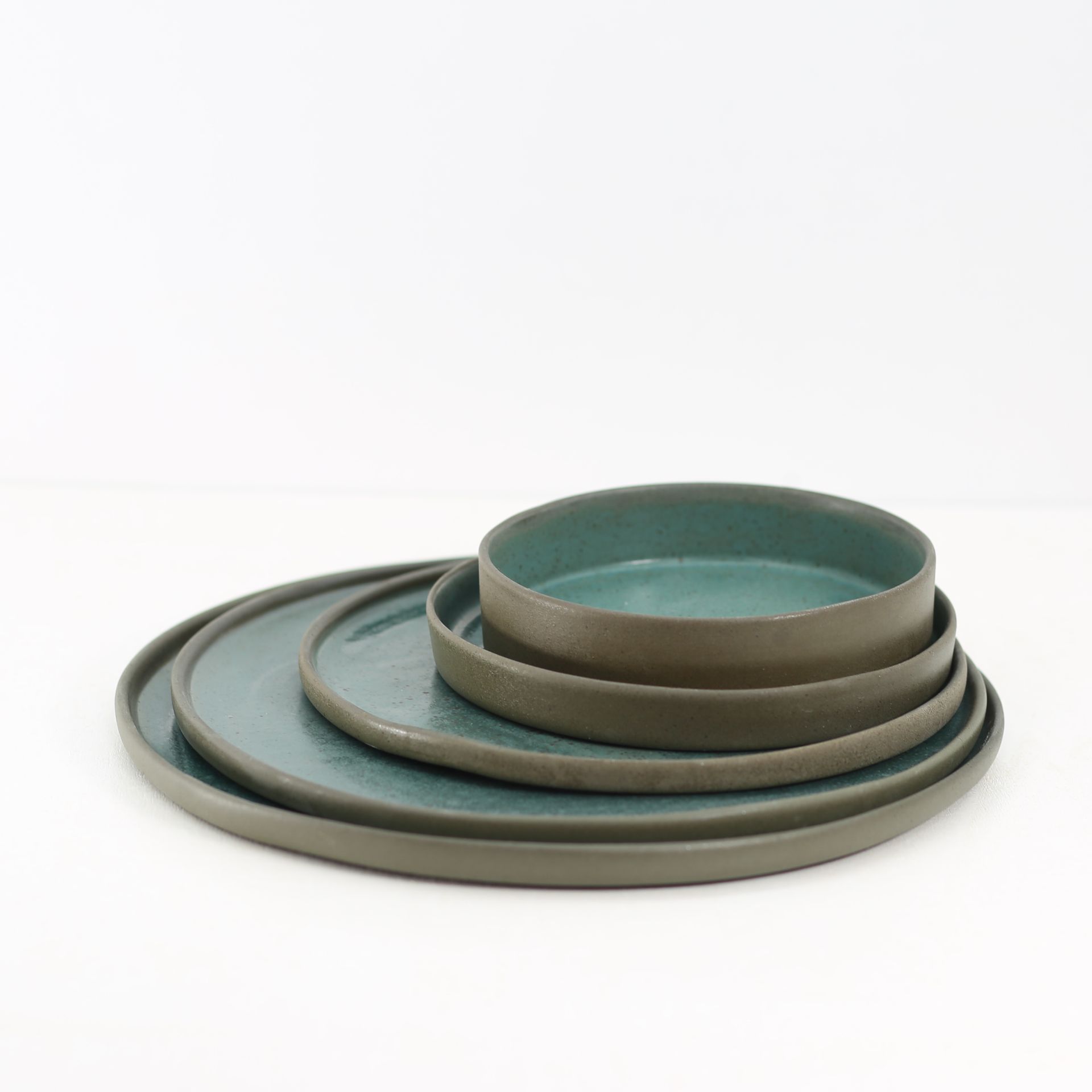 El yapımı Seramik Yuvarlak Servis Tabağı - 22 cm - Görsel 10